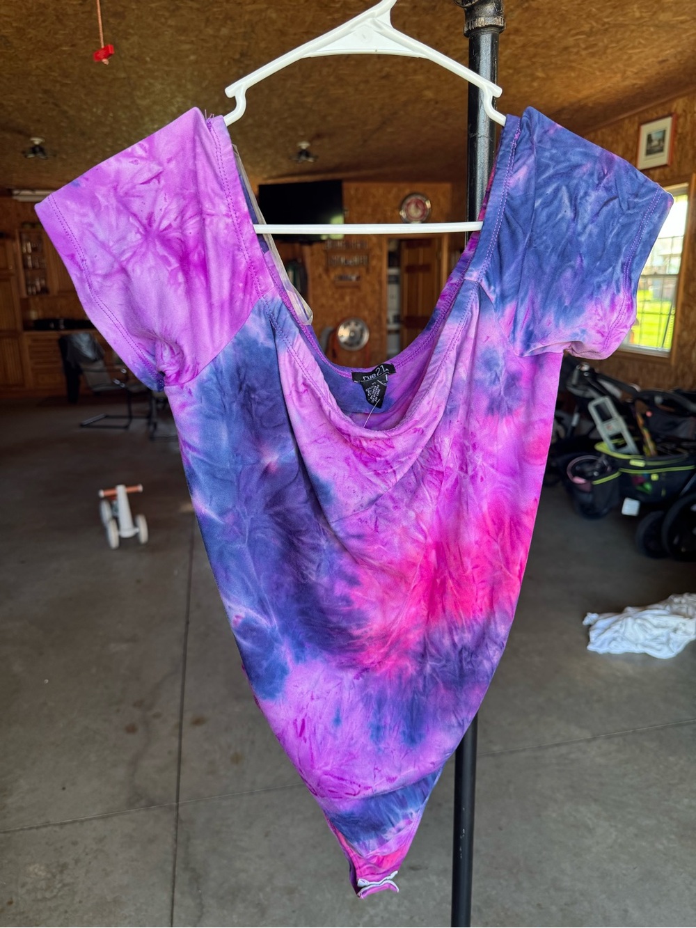 Rue21 Pink & Purple Tie-Dye Bodysuit